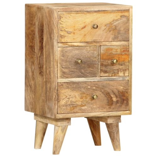 Bedside Cabinet 36x30x60cm Solid Mango Wood - Image 9