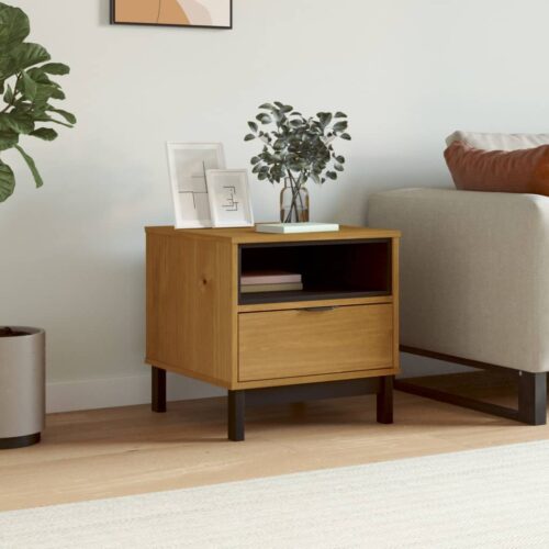 FLAM Pine Wood Side Coffee Table Sofa Lounge Bedside Storage Nightstand 50x50x50cm