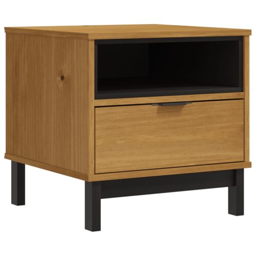 FLAM Pine Wood Side Coffee Table Sofa Lounge Bedside Storage Nightstand 50x50x50cm - Image 2