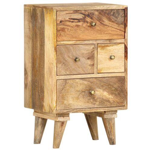Bedside Cabinet 36x30x60cm Solid Mango Wood - Image 12