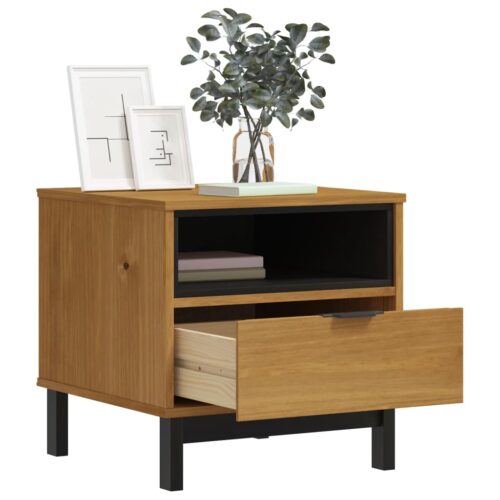 FLAM Pine Wood Side Coffee Table Sofa Lounge Bedside Storage Nightstand 50x50x50cm - Image 3