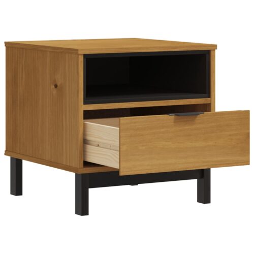 FLAM Pine Wood Side Coffee Table Sofa Lounge Bedside Storage Nightstand 50x50x50cm - Image 4