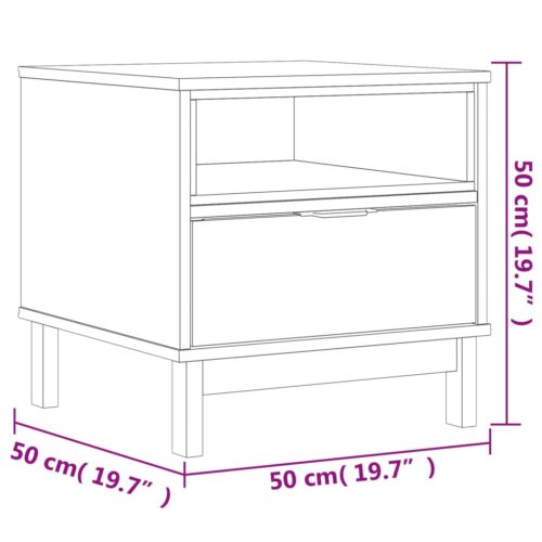 FLAM Pine Wood Side Coffee Table Sofa Lounge Bedside Storage Nightstand 50x50x50cm - Image 10