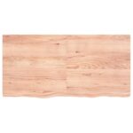 Table Top Light Brown 120x60x4cm Treated Solid Wood Oak DIY Desk Panel Board