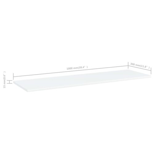 Bookshelf Boards 4pcs White 100x30x1.5cm Engineered Wood - Image 5