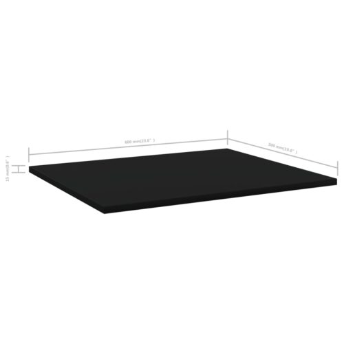 Bookshelf Boards 4pcs Black 60x50x1.5cm Engineered Wood - Image 5