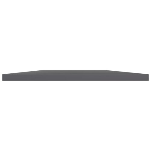 Bookshelf Boards 4pcs High Gloss Grey 100x30x1.5cm Engineered Wood - Image 3