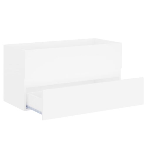 2-Piece Bathroom Furniture Set White Engineered Wood - Image 11