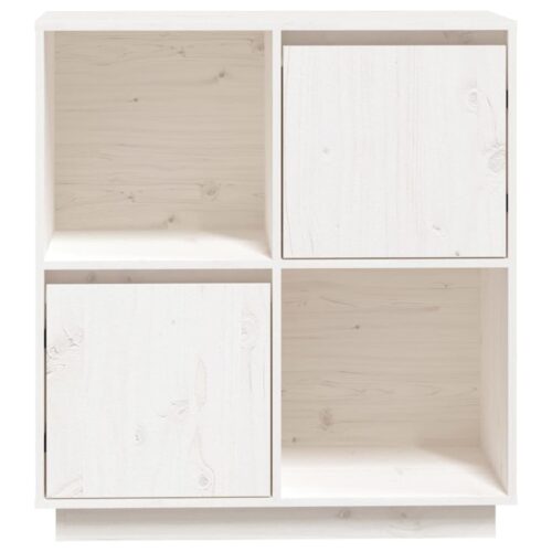 Sideboard White 74x35x80cm Solid Wood Pine - Image 6