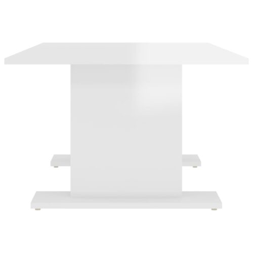 Coffee Table High Gloss White 103.5x60x40cm Engineered Wood - Image 5