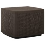 Outdoor Tea Table Garden Patio Side Coffee Lounge Sofa Tables Plastic Rattan Mocha