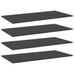 Bookshelf Boards 4pcs Grey 100x50x1.5cm Engineered Wood