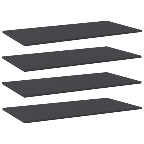Bookshelf Boards 4pcs Grey 100x50x1.5cm Engineered Wood