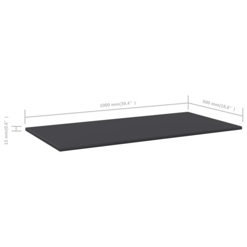 Bookshelf Boards 4pcs Grey 100x50x1.5cm Engineered Wood - Image 5