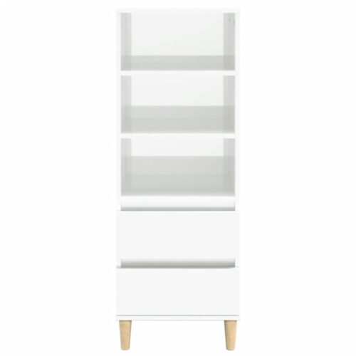 Highboard High Gloss White 40x36x110cm Engineered Wood - Image 3