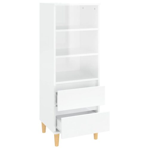 Highboard High Gloss White 40x36x110cm Engineered Wood - Image 4