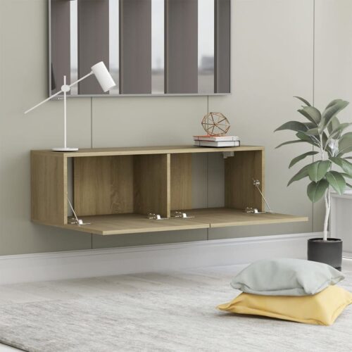 TV Cabinet Sonoma Oak 100x30x30cm Engineered Wood - Image 3