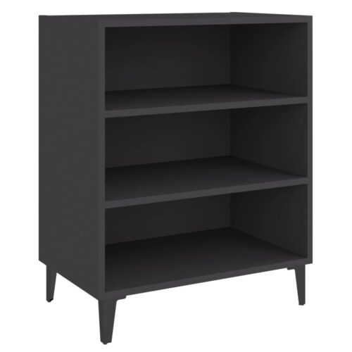 Sideboard Grey 57x35x70cm Engineered Wood - Image 2
