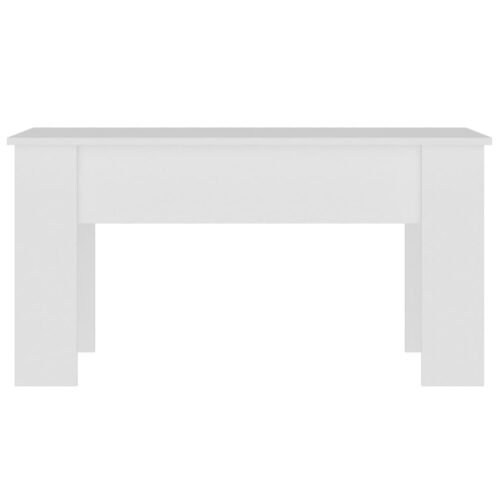 Coffee Table White 101x49x52cm Engineered Wood - Image 6