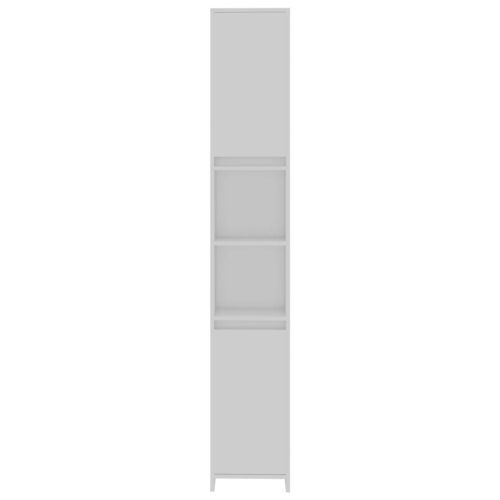 Tall Bathroom Cabinet Storage Rack Shelf Wooden Linen Cupboard White 30x183.5cm - Image 5
