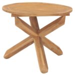 Garden Dining Table 90x75cm Solid Wood Teak