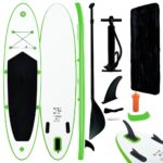 Inflatable Stand Up Paddleboard Set Green White