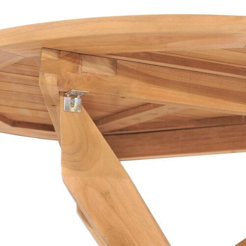 Garden Dining Table 90x75cm Solid Wood Teak - Image 5