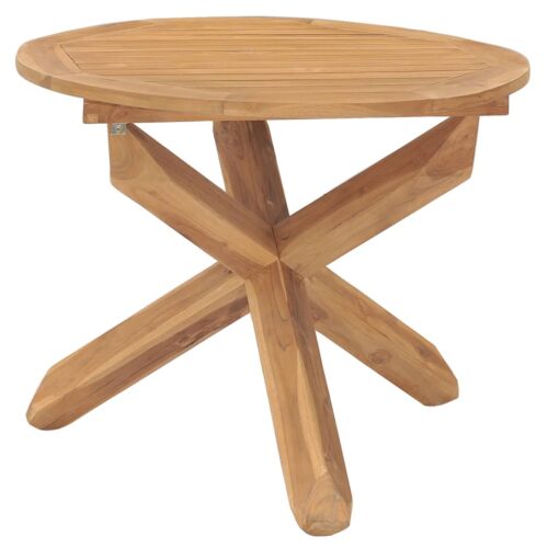 Garden Dining Table 90x75cm Solid Wood Teak - Image 7
