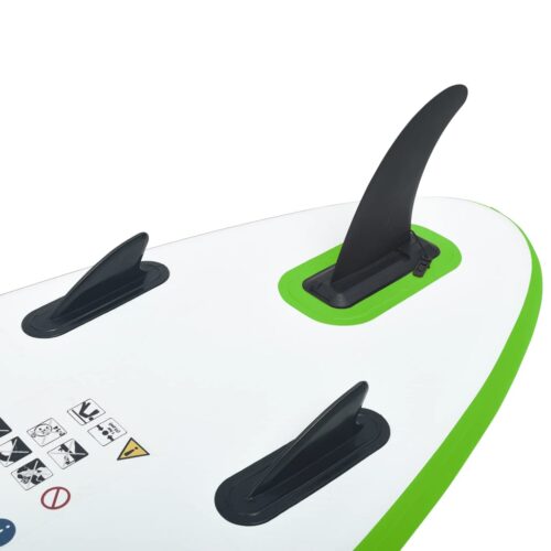 Inflatable Stand Up Paddleboard Set Green White - Image 5