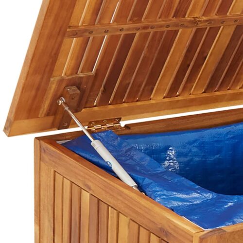 Garden Storage Box with Wheels 150x50x58cm Solid Wood Acacia - Image 7