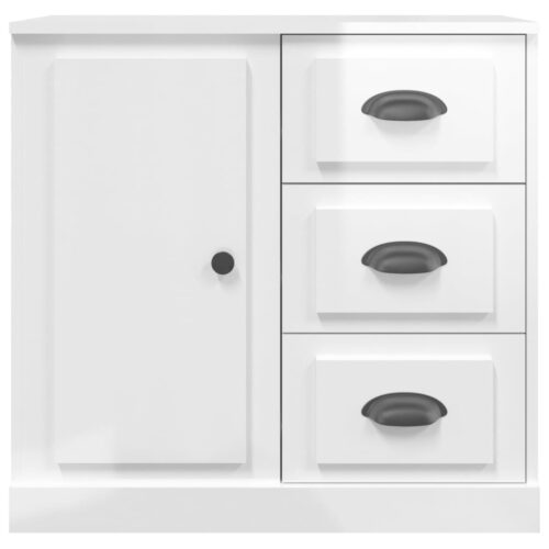 Sideboard High Gloss White 70x35.5x67.5cm Engineered Wood - Image 6
