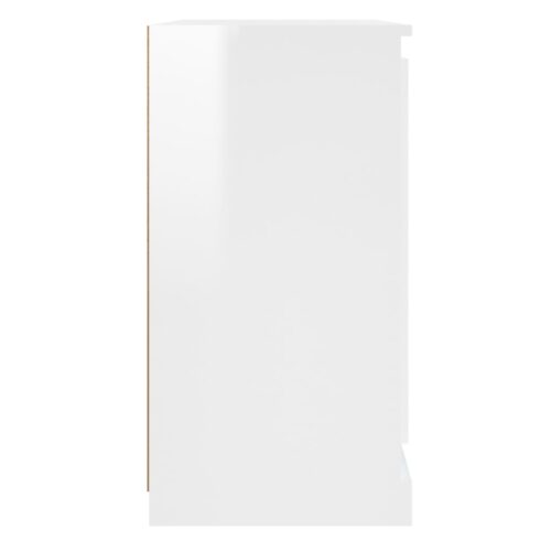 Sideboard High Gloss White 70x35.5x67.5cm Engineered Wood - Image 8