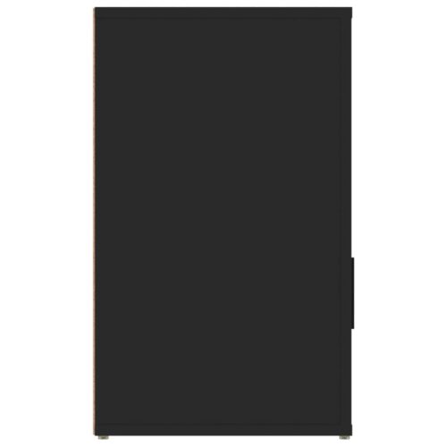 Bedside Cabinet Black 50x36x60cm Engineered Wood - Image 8