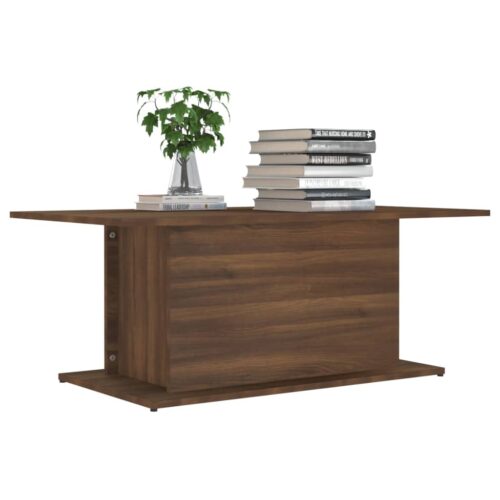 Coffee Table Brown Oak 102x55.5x40cm Engineered Wood - Image 3
