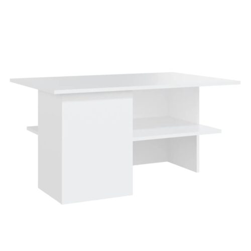 Coffee Table White 90x60x46.5cm Engineered Wood - Image 2