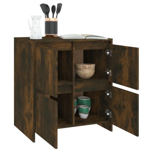 Sideboard Smoked Oak 70x41x75cm Engineered Wood - Image 6
