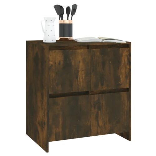 Sideboard Smoked Oak 70x41x75cm Engineered Wood - Image 7