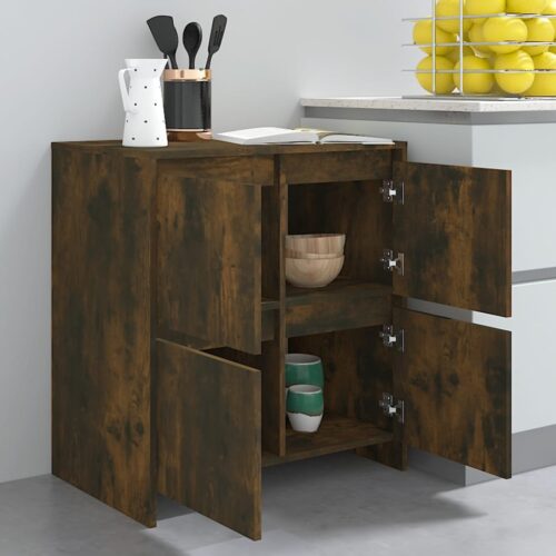 Sideboard Smoked Oak 70x41x75cm Engineered Wood - Image 8
