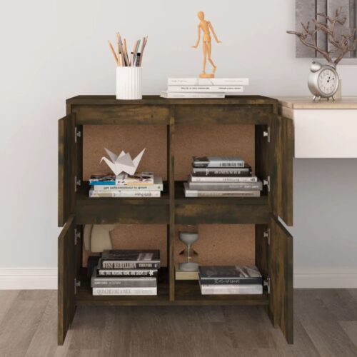 Sideboard Smoked Oak 70x41x75cm Engineered Wood - Image 9