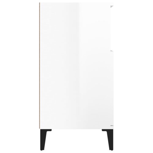 Sideboard High Gloss White 60x35x70cm Engineered Wood - Image 7