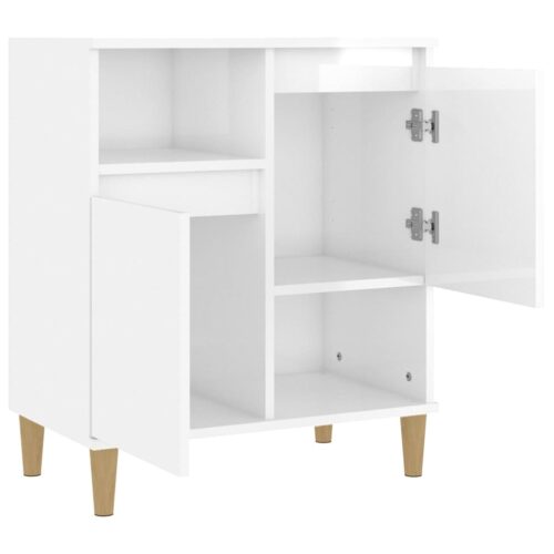 Sideboard High Gloss White 60x35x70cm Engineered Wood - Image 5