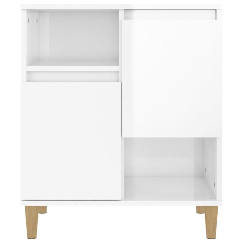 Sideboard High Gloss White 60x35x70cm Engineered Wood - Image 6