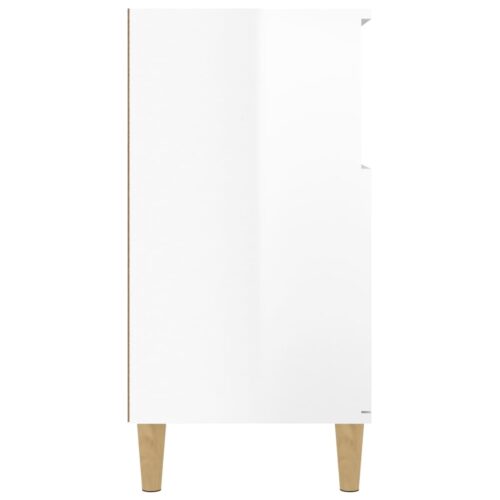 Sideboard High Gloss White 60x35x70cm Engineered Wood - Image 7