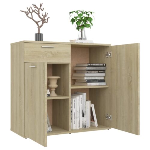 Sideboard Sonoma Oak 80x36x75cm Engineered Wood - Image 4