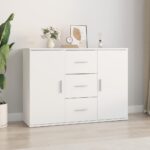 Sideboard White 91x29.5x65cm Engineered Wood