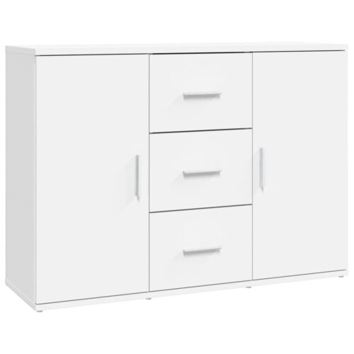 Sideboard White 91x29.5x65cm Engineered Wood - Image 2