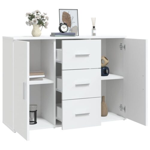 Sideboard White 91x29.5x65cm Engineered Wood - Image 5