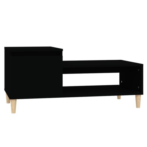 Coffee Table Black 100x50x45cm Engineered Wood - Image 2