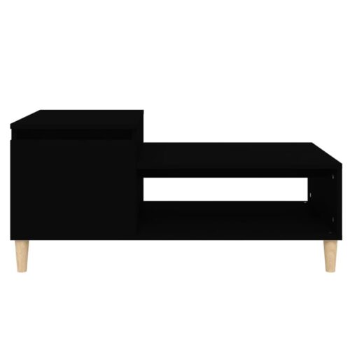 Coffee Table Black 100x50x45cm Engineered Wood - Image 5