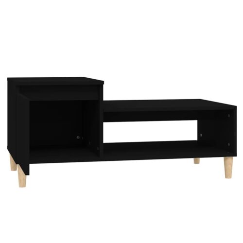 Coffee Table Black 100x50x45cm Engineered Wood - Image 6